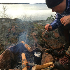 Stainless Steel Pocket Bellows for Campfire Fire Tool