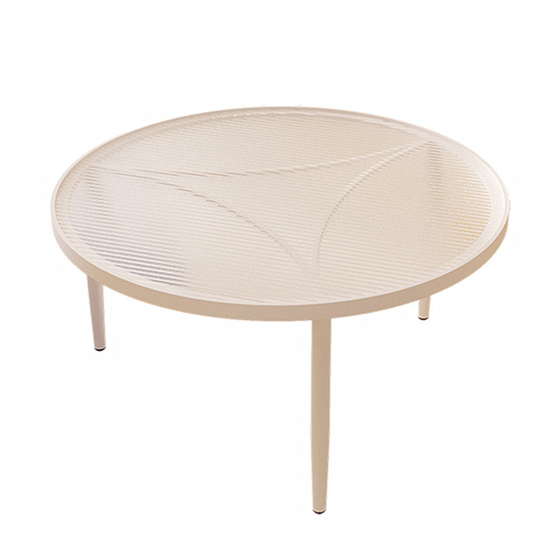Mini Modern Tempered Glass Round Coffee Table Small Household Tea Table