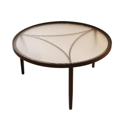 Mini Modern Tempered Glass Round Coffee Table Small Household Tea Table