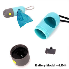 LED Light Dog Poop Bag Dispenser Spoon Pet Cleaning Accessory