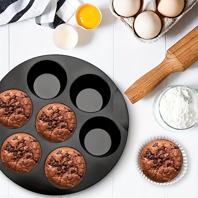Silicone Muffin Pan Cupcake Tray 7 hole Cake Mold for Air Fryer Baking