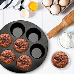 Silicone Muffin Pan Cupcake Tray 7 hole Cake Mold for Air Fryer Baking