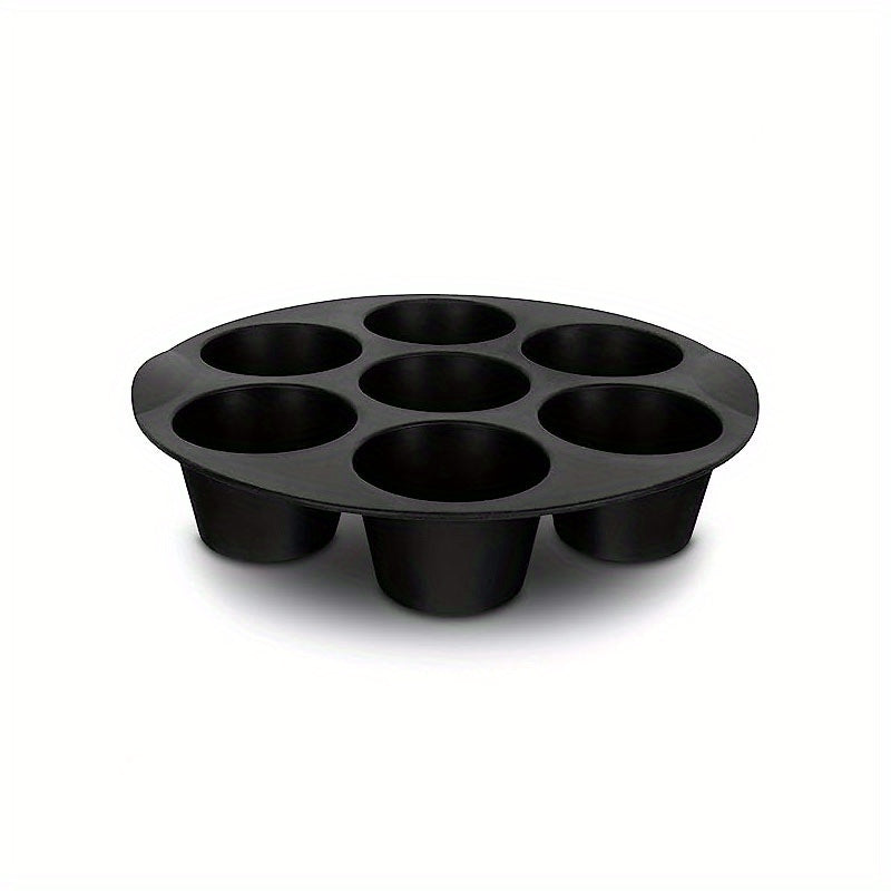 Silicone Muffin Pan Cupcake Tray 7 hole Cake Mold for Air Fryer Baking