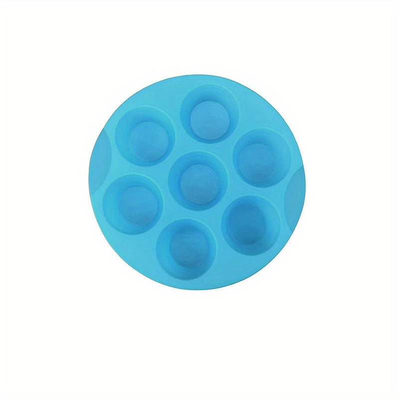 Silicone Muffin Pan Cupcake Tray 7 hole Cake Mold for Air Fryer Baking
