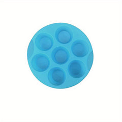 Silicone Muffin Pan Cupcake Tray 7 hole Cake Mold for Air Fryer Baking