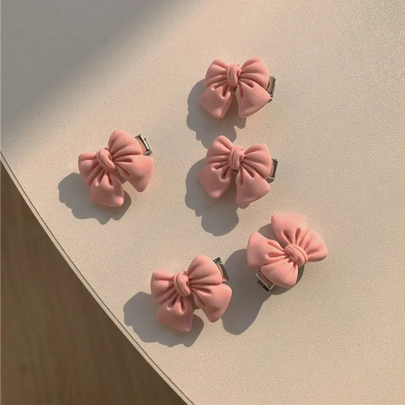 5Pcs Pink Peach Rose Hair Clips Girls Accessories