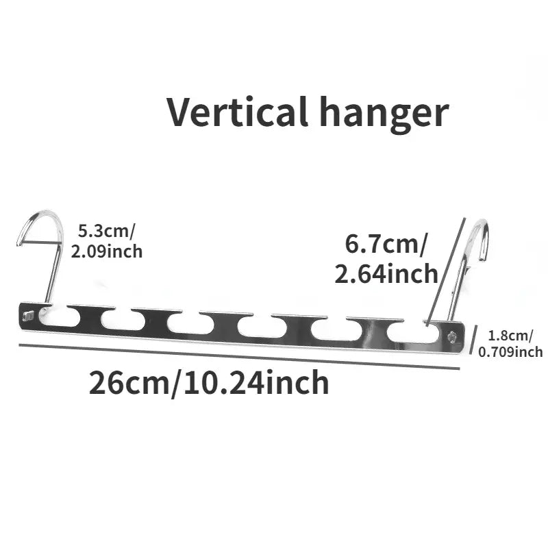 Magic Clothes Hanging Hook Metal Closet Hangers Clothing Organizer