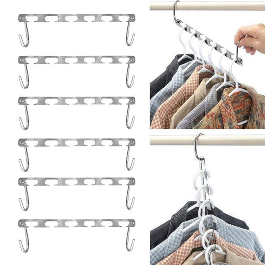 Magic Clothes Hanging Hook Metal Closet Hangers Clothing Organizer