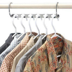 Magic Clothes Hanging Hook Metal Closet Hangers Clothing Organizer