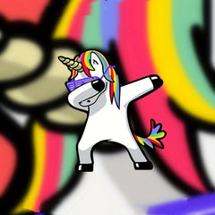 Unicorn Hip Hop Gesture Sticker For Car And Motorcycle