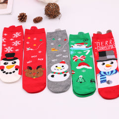 Christmas Series Socks Santa Claus Elk Pattern Socks Christmas Decoration