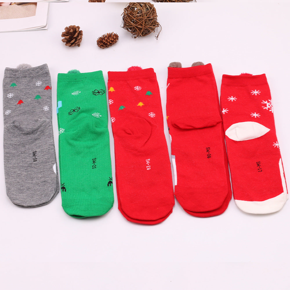Christmas Series Socks Santa Claus Elk Pattern Socks Christmas Decoration