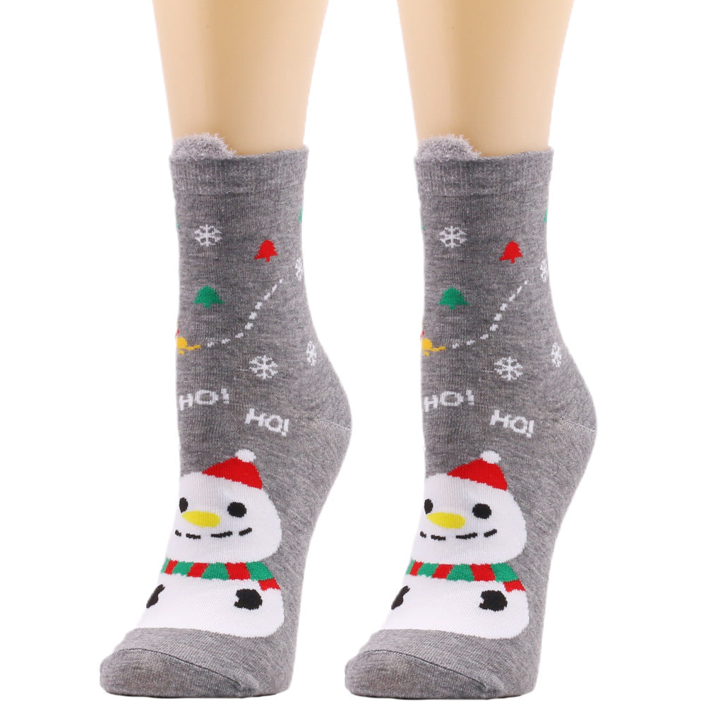 Christmas Series Socks Santa Claus Elk Pattern Socks Christmas Decoration