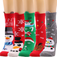 Christmas Series Socks Santa Claus Elk Pattern Socks Christmas Decoration