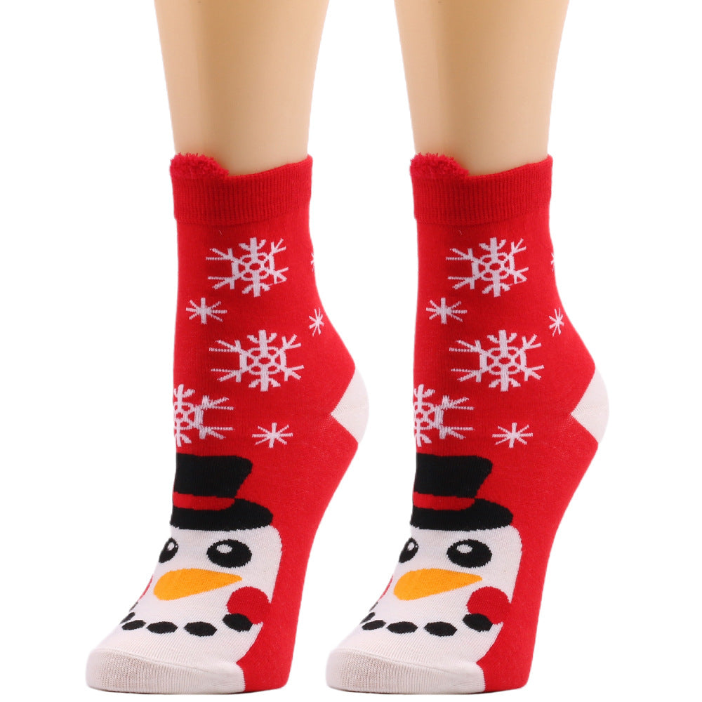 Christmas Series Socks Santa Claus Elk Pattern Socks Christmas Decoration