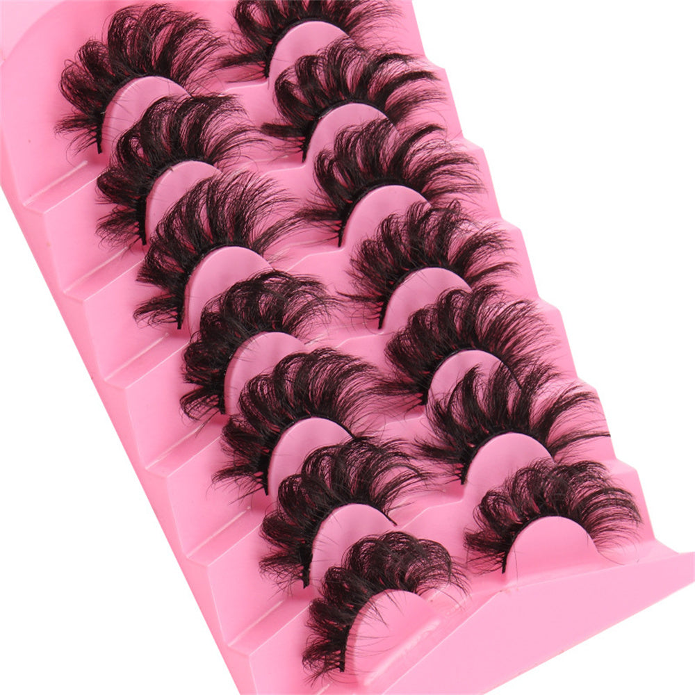 7 Pairs Fluffy Mink Lashes Thick Faux Eyelashes Long Lasting
