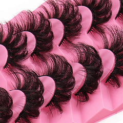 7 Pairs Fluffy Mink Lashes Thick Faux Eyelashes Long Lasting