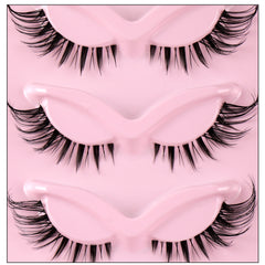 5 Pairs Wispy Mink 3D Cat Eye Lashes