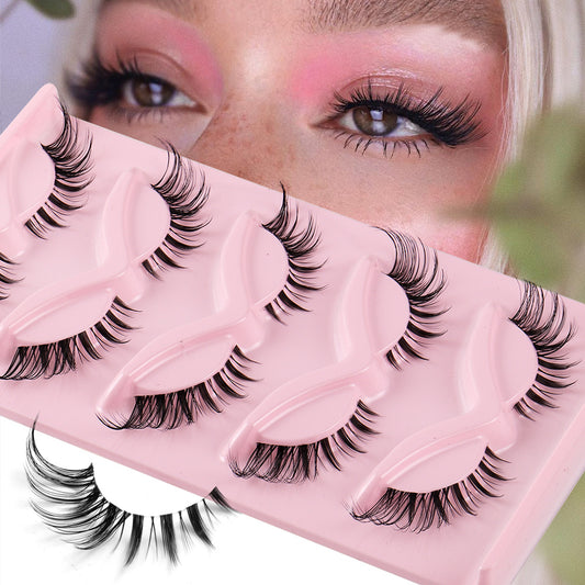 5 Pairs Wispy Mink 3D Cat Eye Lashes