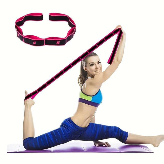 Yoga Elastic Resistance Band 8 Rings Home Gym Stretching Tension Fitness