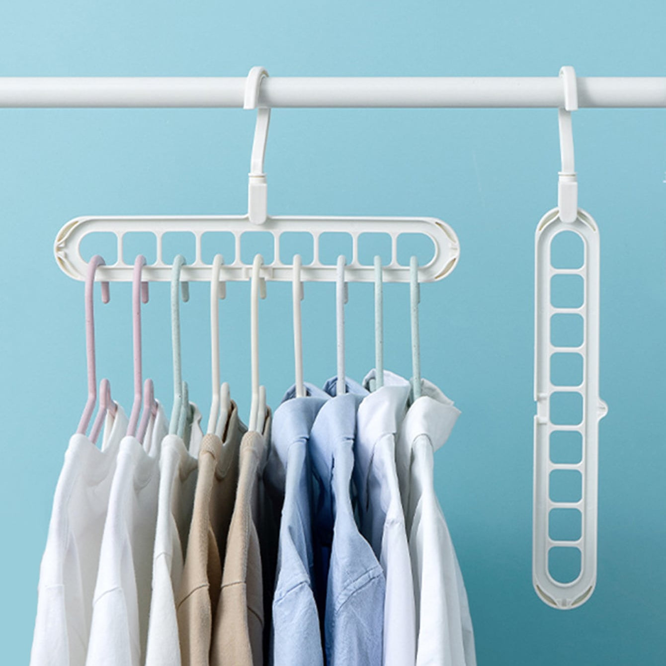 9-Hole Hanger Organizer for Vertical Storage