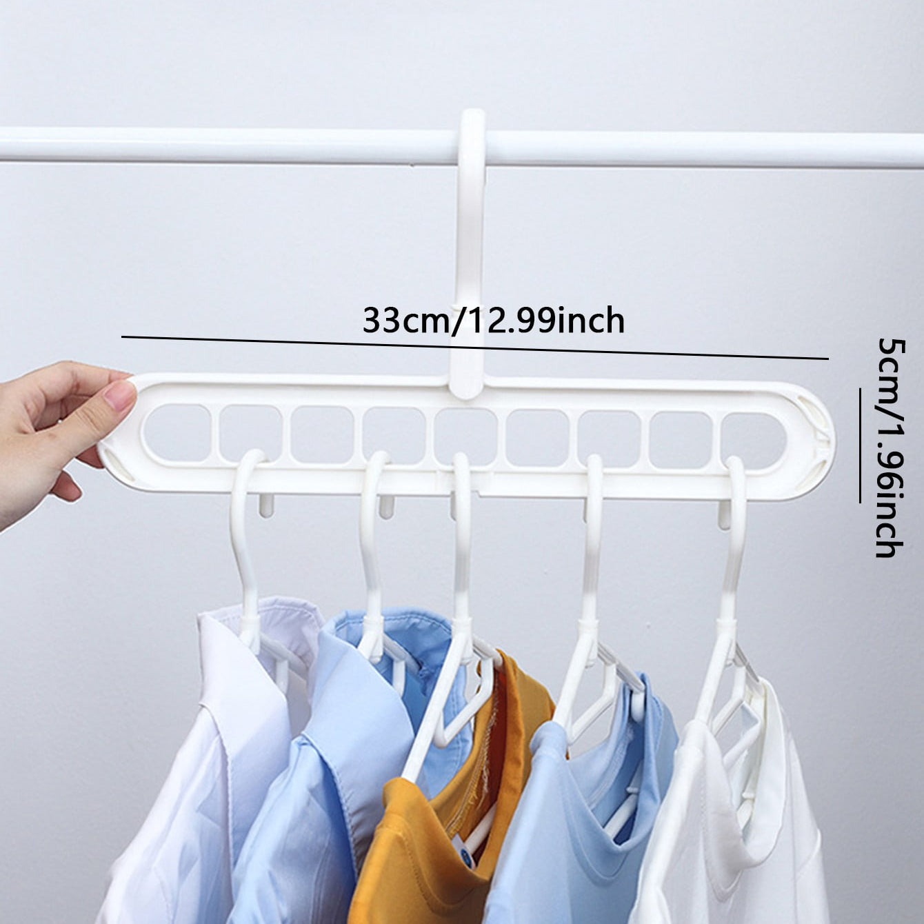 9-Hole Hanger Organizer for Vertical Storage