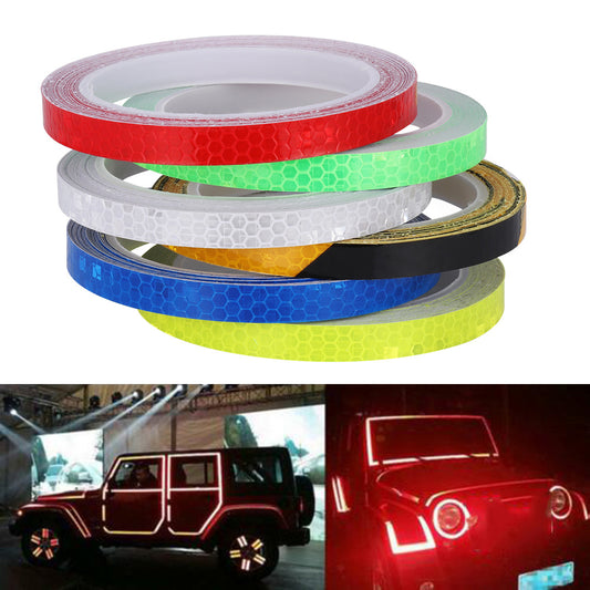 Reflective Night Riding Glow Bike Stickers Safety Tape Motorcycle Car Stickers