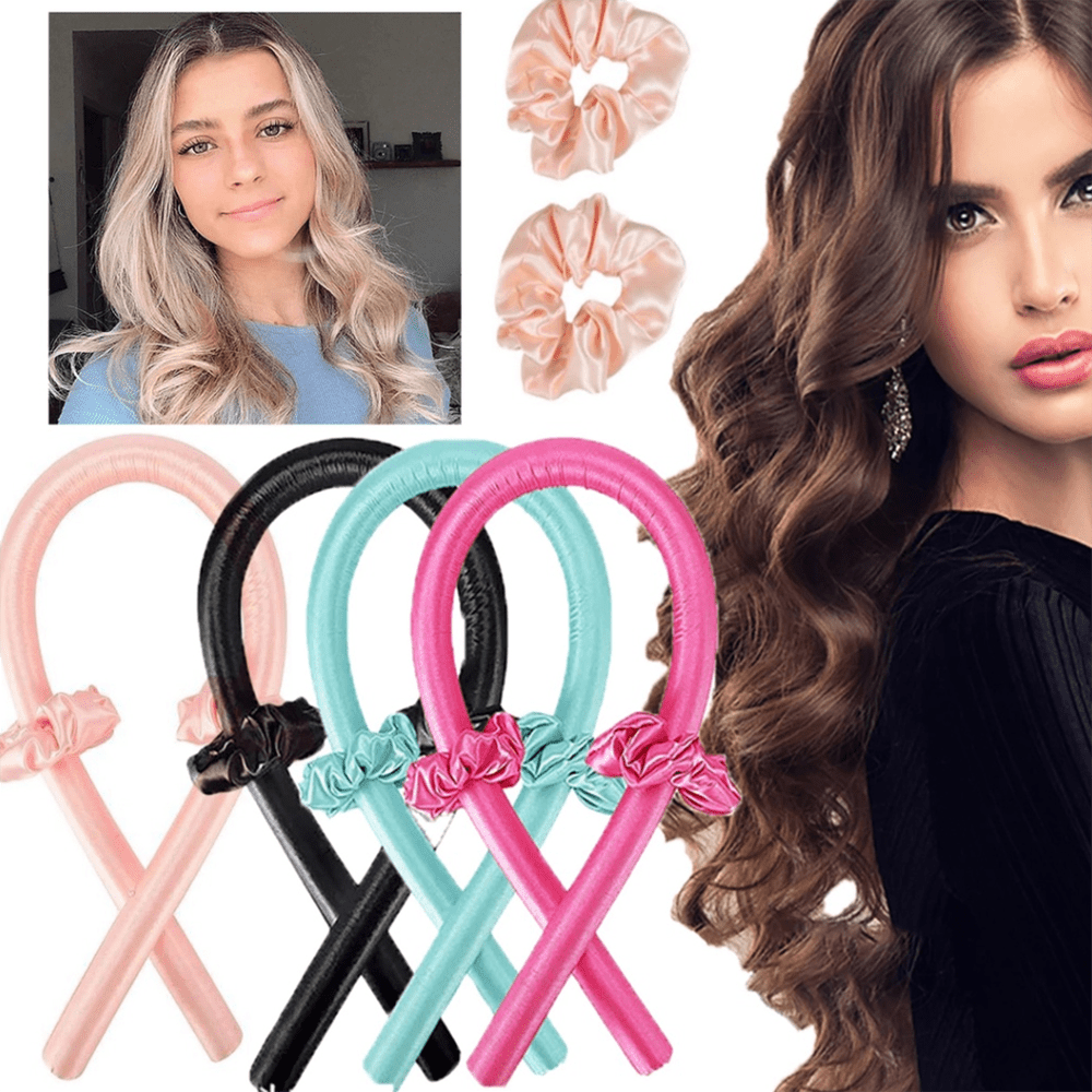 Heatless Curling Rod Headband Long Hair Rollers Women Overnight Curl Wrap