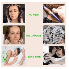 Heatless Curling Rod Headband Long Hair Rollers Women Overnight Curl Wrap