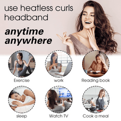Heatless Curling Rod Headband Long Hair Rollers Women Overnight Curl Wrap