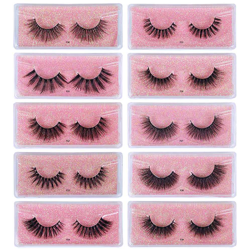 20 Pairs 3D Mink Lashes Natural False Eyelashes Pack Makeup Soft Thick Fluffy