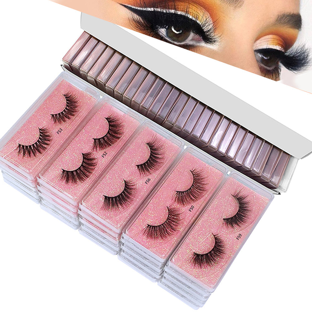 20 Pairs 3D Mink Lashes Natural False Eyelashes Pack Makeup Soft Thick Fluffy