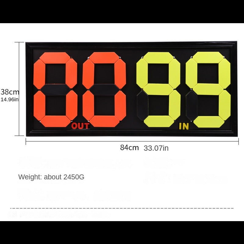 Football Rugby Matches Substitution Board With Four Digit Single Side