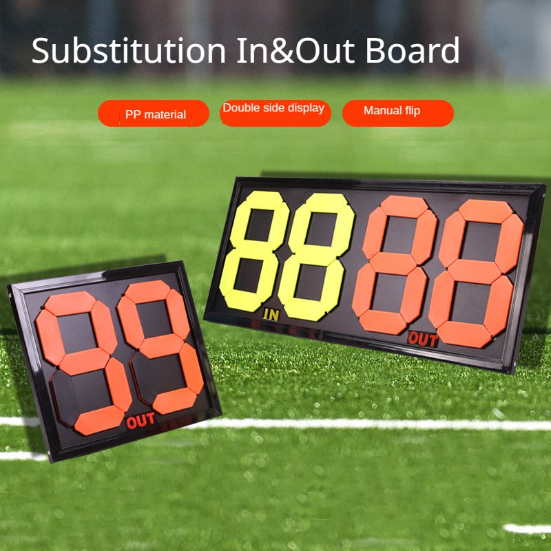 Football Rugby Matches Substitution Board With Four Digit Single Side