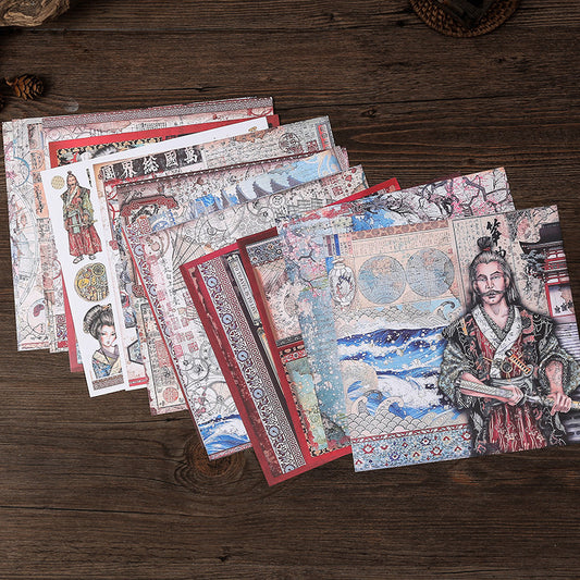 15 Sheets Vintage Material Paper Gift Women Adults Students Teachers