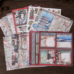 15 Sheets Vintage Material Paper Gift Women Adults Students Teachers
