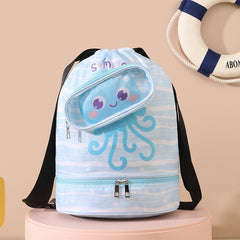 Funny Cartoon Swimming Bag Large Capacity Dry Wet Separation Toiletry Bag