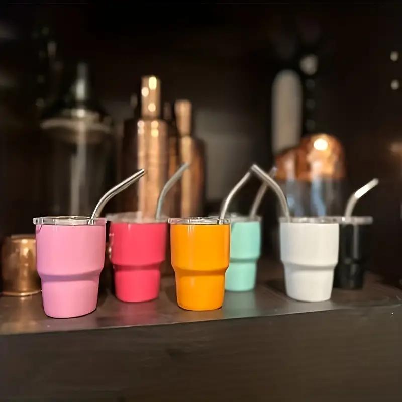 2oz Mini Mug Stainless Steel Shot Glass with Lid