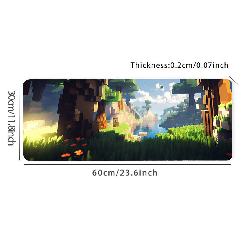Pixel Style World Mouse Pad XXL Waterproof Office Game Table Mat