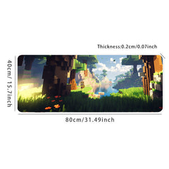 Pixel Style World Mouse Pad XXL Waterproof Office Game Table Mat