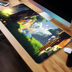 Pixel Style World Mouse Pad XXL Waterproof Office Game Table Mat