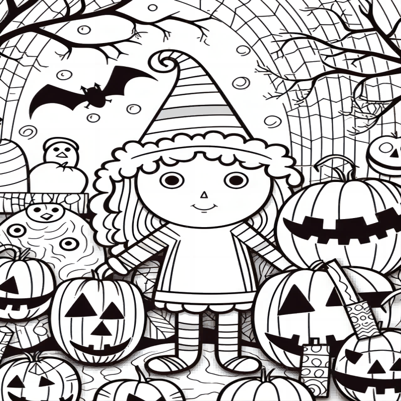 Halloween Coloring Book for Kids 14.5x21cm 1 Book
