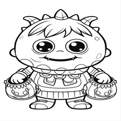 Halloween Coloring Book for Kids 14.5x21cm 1 Book