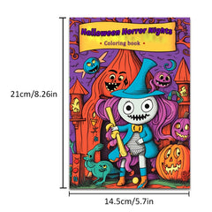 Halloween Coloring Book for Kids 14.5x21cm 1 Book