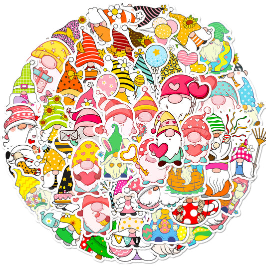 50pcs Gnome Stickers Pack Vinyl Stickers for Water Bottle Laptop Phone