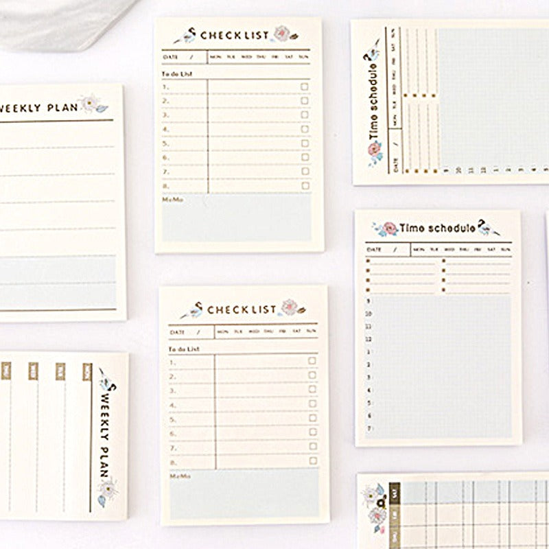 1pc 60 Sheets Planner Anniversary Diary Student Journal Punch Card Annual Calend