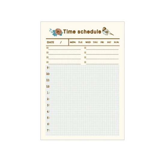 1pc 60 Sheets Planner Anniversary Diary Student Journal Punch Card Annual Calend
