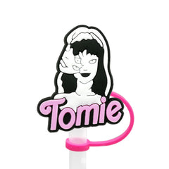 8pcs Anime Straw Tips Cover Reusable Silicone Straw Sleeve Caps