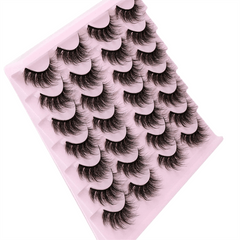 14 Pairs 3D Faux Mink Lashes Fluffy Soft Wispy Natural False Eyelashes