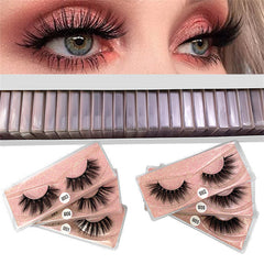 20 Pairs 3D Mink Lashes Natural Thick Fluffy False Eyelashes Makeup Pack